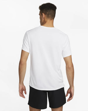 Nike Men's Dri-FIT Miler Tee White / Reflective Silver - achilles heel