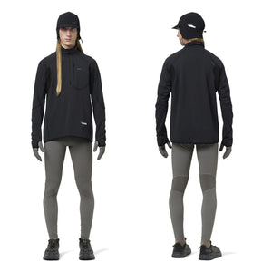 Satisfy GhostFleece Half-Zip Top Black - achilles heel