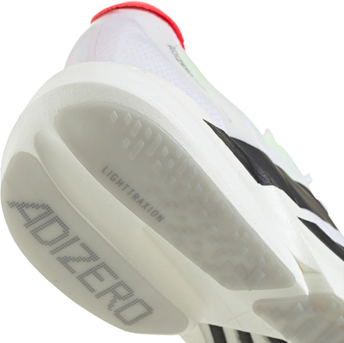 Mens's Adizero Adios Pro 4 Running Shoes Cloud White / Core Black / Silver Metallic - Achilles Heel