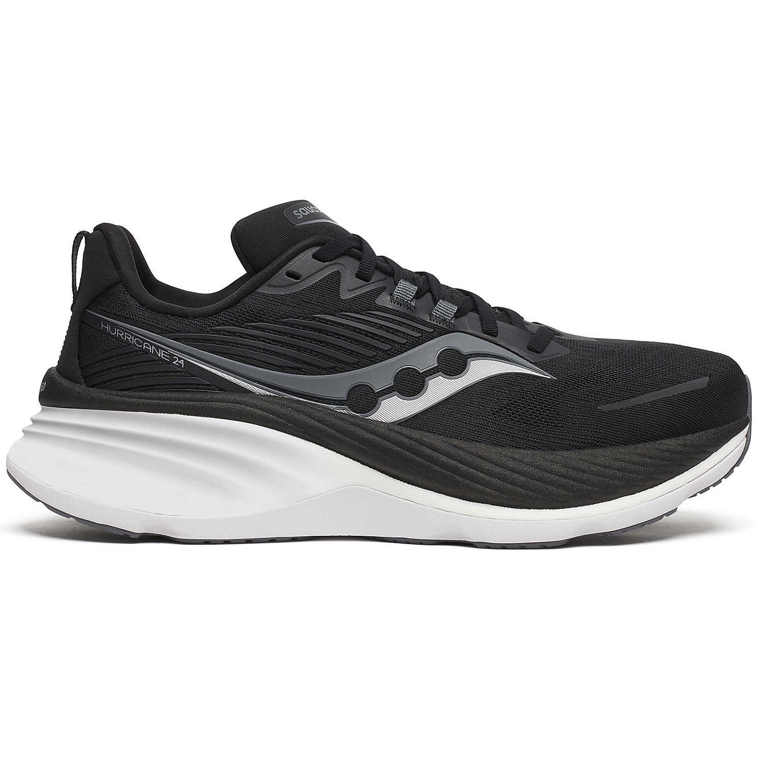 Saucony Men's Hurricane 24 Running Shoes Black / Carbon - Achilles Heel