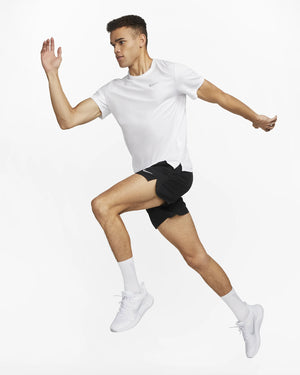 Nike Men's Dri-FIT Miler Tee White / Reflective Silver - achilles heel