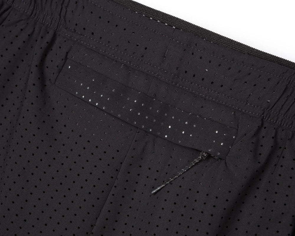 Satisfy Space‑O 2.5 Inch Distance Shorts Black v2 - achilles heel