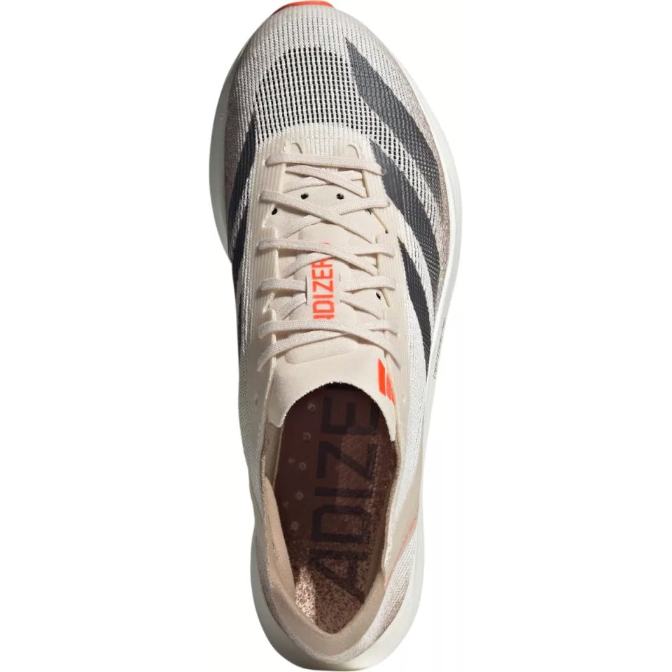 Men's Adizero Takumi Sen 10 Running Shoes Beige / Grey Strata / Halo Ivory - Achilles Heel