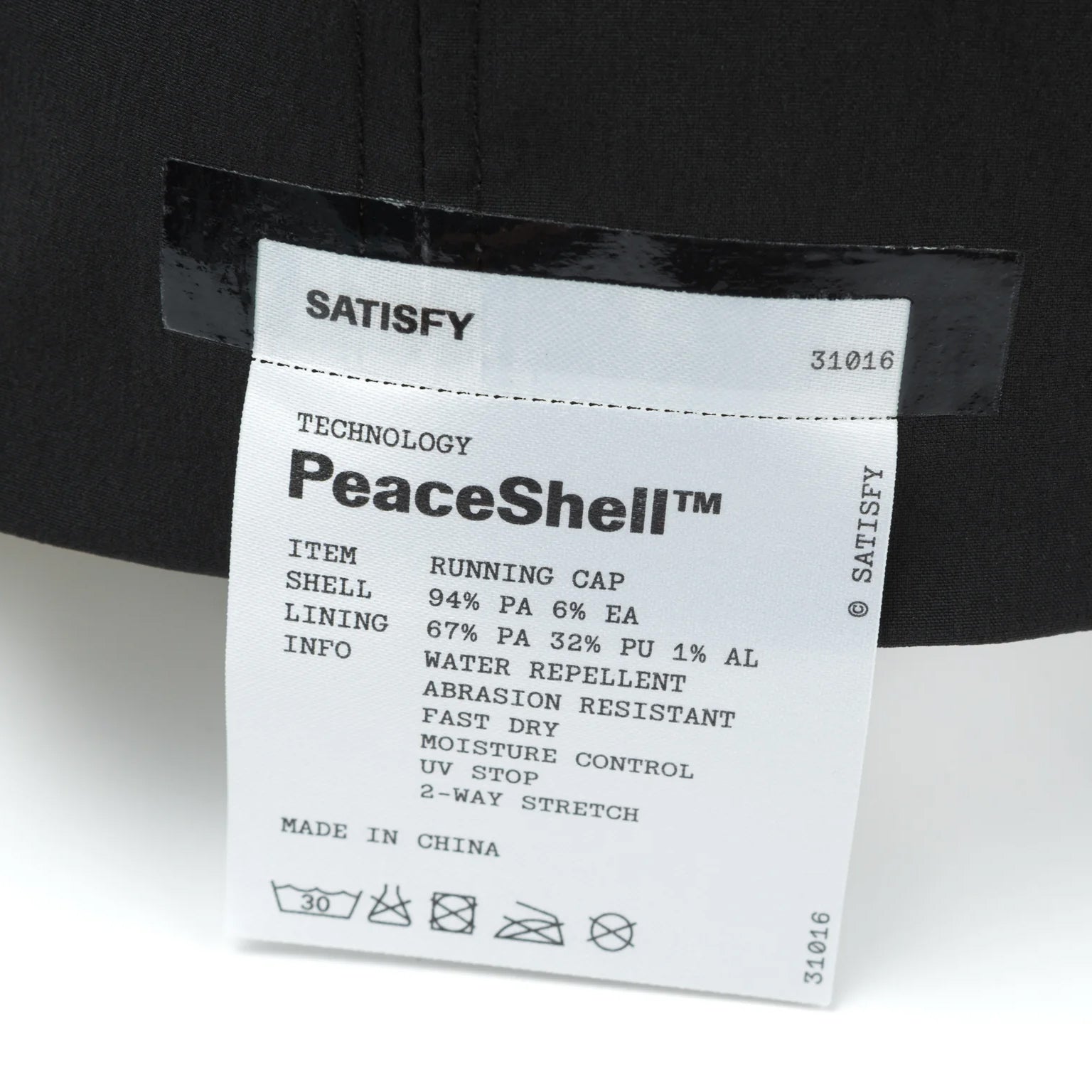 PeaceShell Running Cap Black