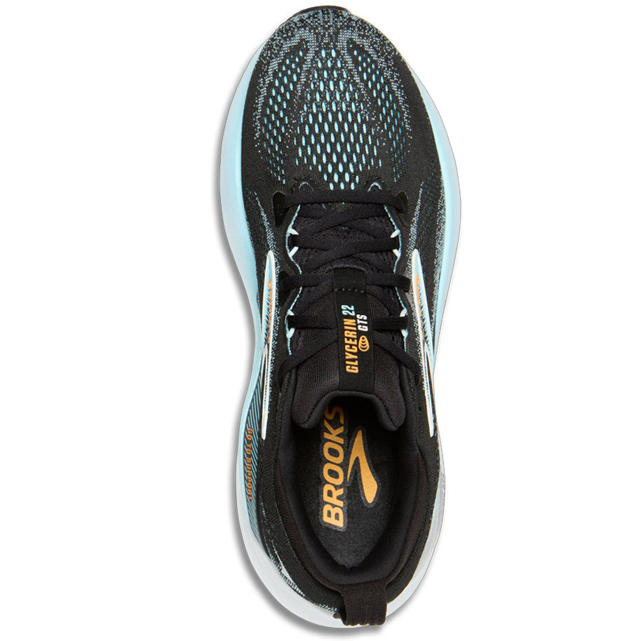Men's Glycerin GTS 22 Running Shoes Black / Atomizer / Blazing Orange - Achilles Heel