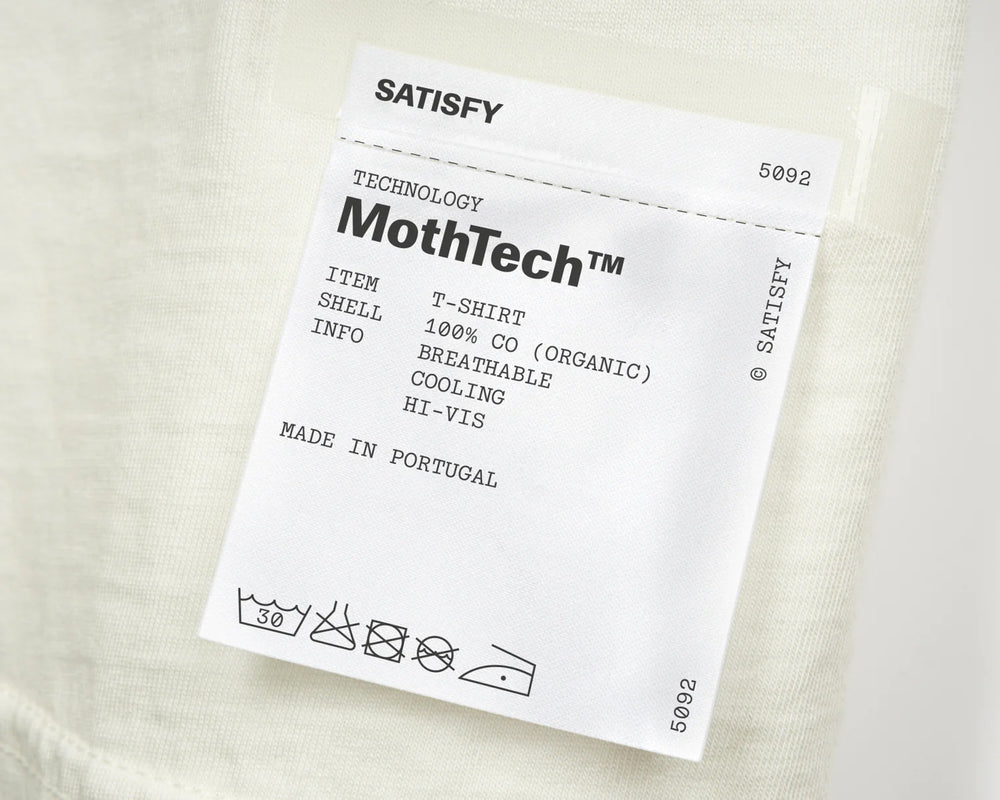 Satisfy MothTech Tee Off-White - achilles heel