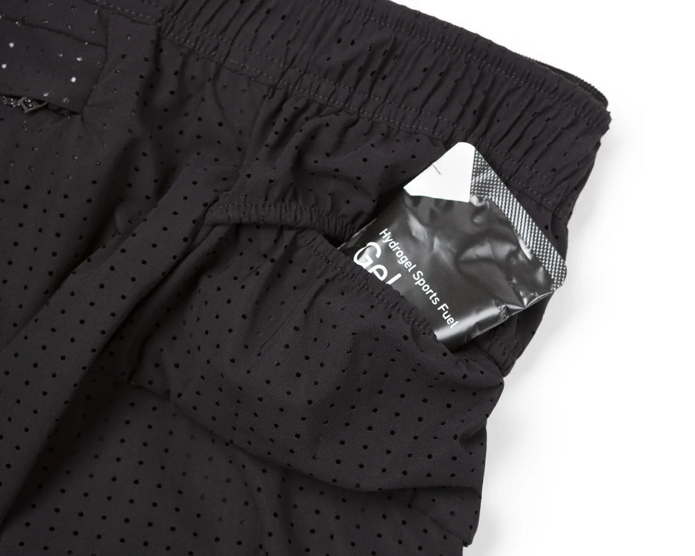 Satisfy Space‑O 2.5 Inch Distance Shorts Black v2 - achilles heel