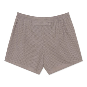 Satisfy Space‑O 5 Inch Distance Shorts Taupe - achilles heel