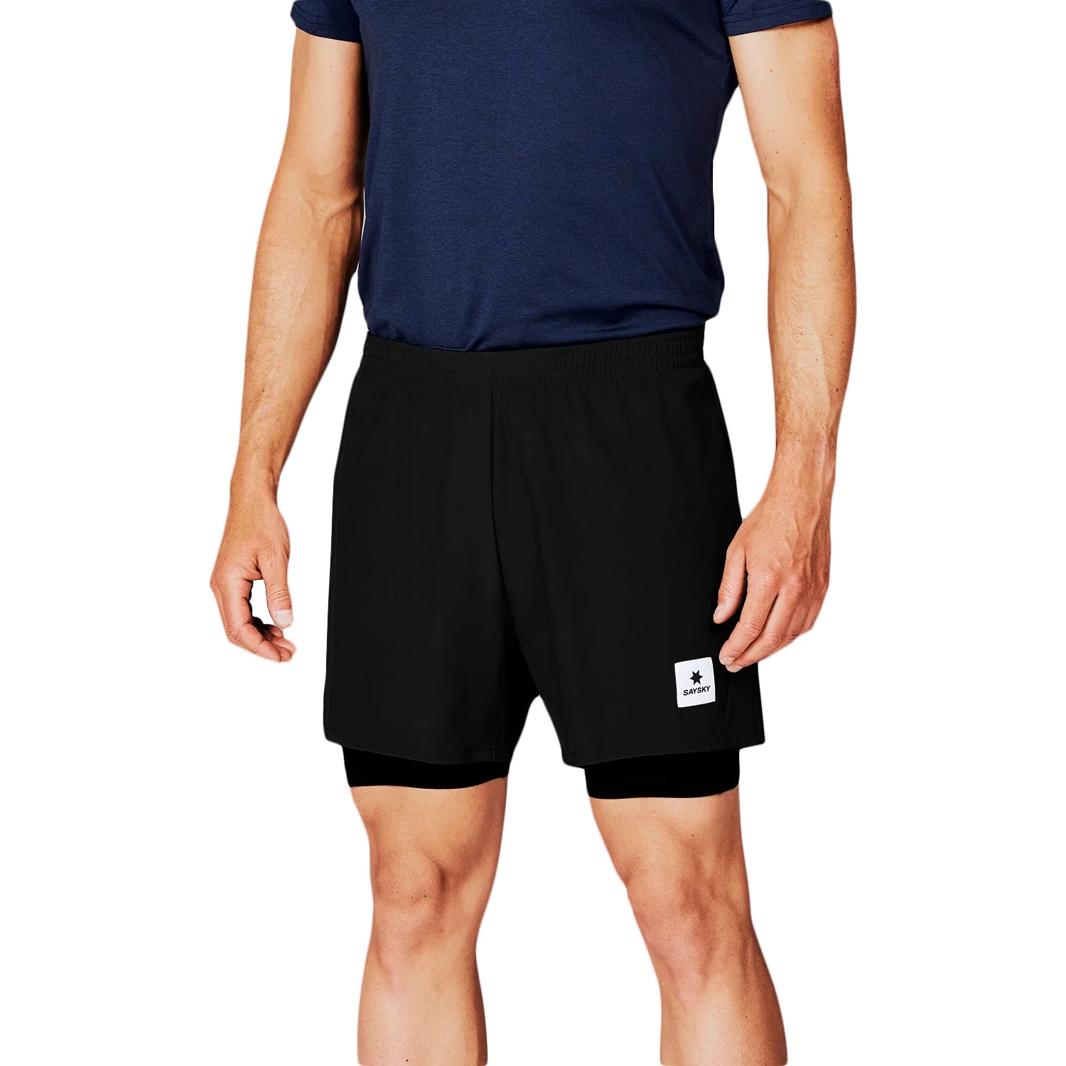 Men's Pace 2 In 1 5 Inch Shorts Black - Achilles Heel