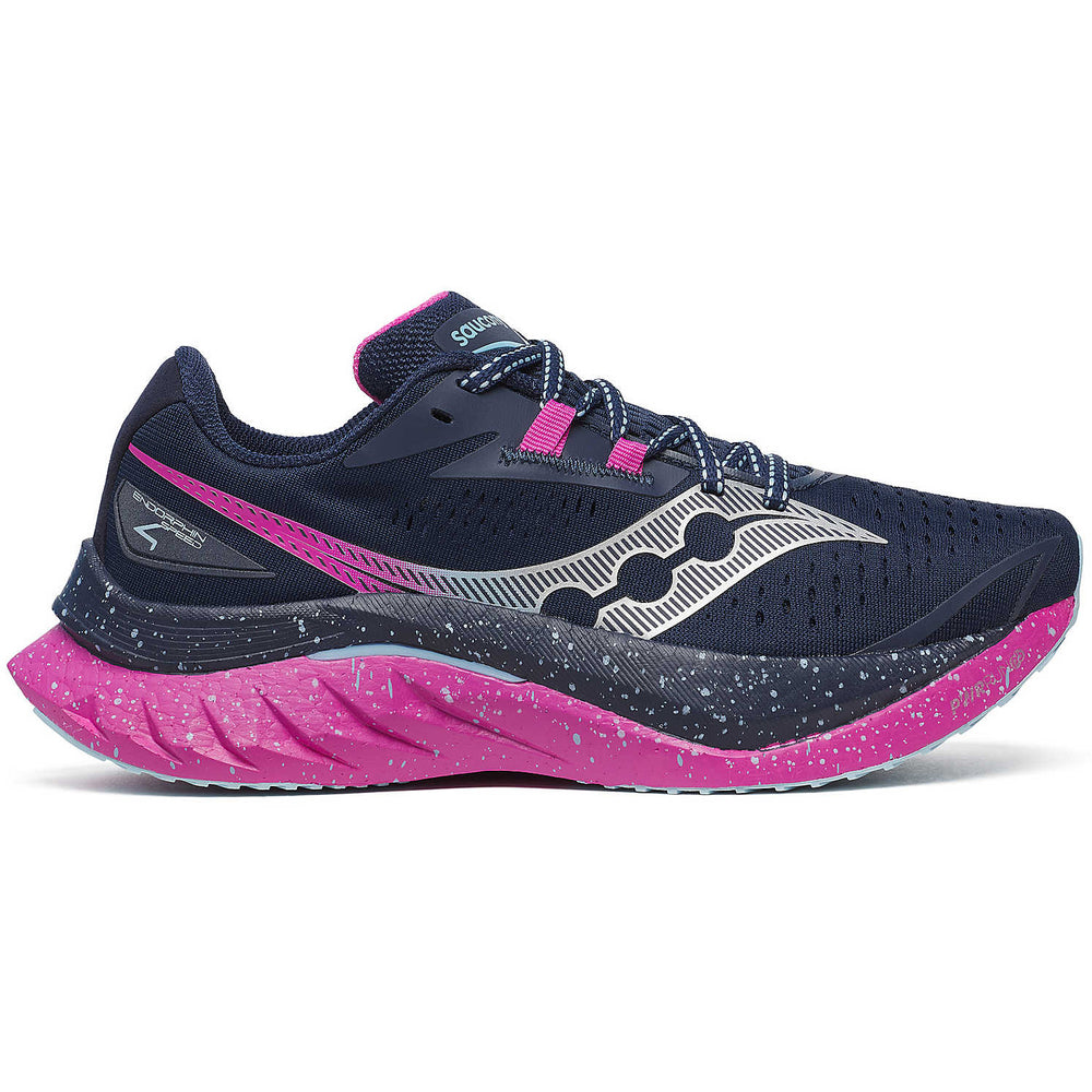 Saucony Women's Endorphin Speed 4 Running Shoes Navy / Fuschia - achilles heel