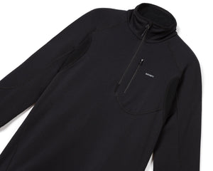 Satisfy GhostFleece Half-Zip Top Black - achilles heel