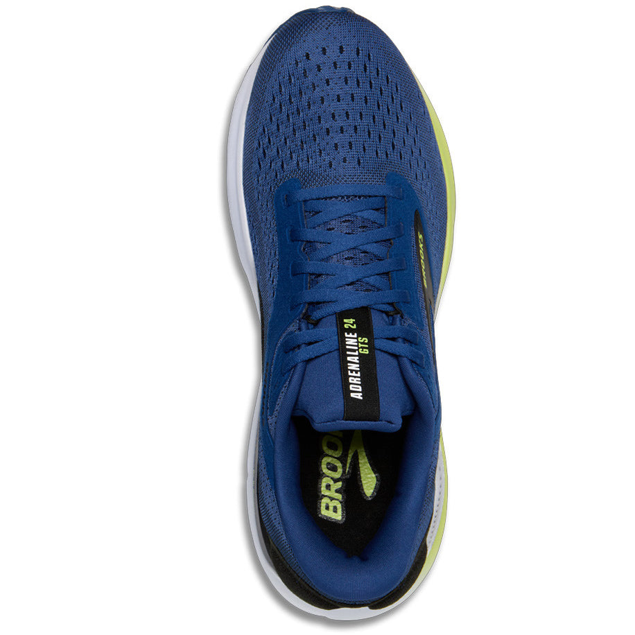 Men's Adrenaline GTS 24 Running Shoes Navy Peony / Black / Acid Lime - Achilles Heel