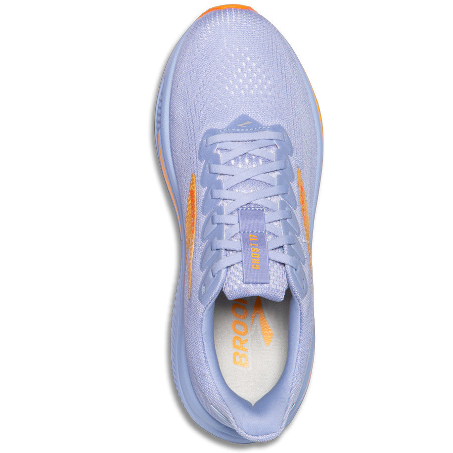 Women's Ghost 17 Running Shoes Blue Heron / White / Orange - Achilles Heel