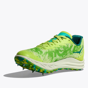 Hoka Crescendo XC Running Spikes Lettuce / Electric Lime - achilles heel