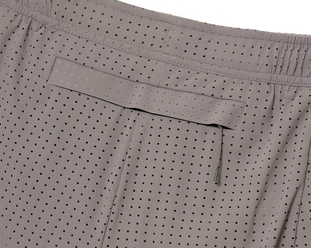 Satisfy Space‑O 5 Inch Distance Shorts Taupe - achilles heel