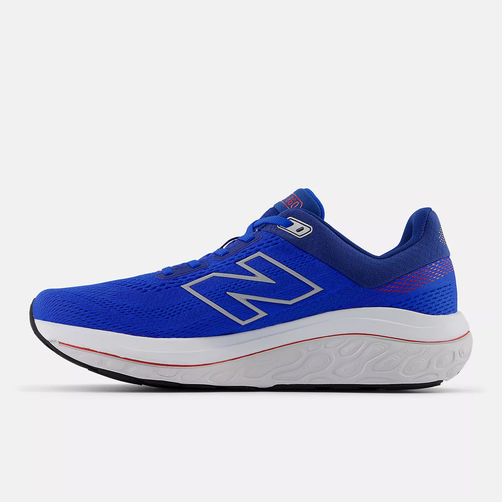 New Balance Men's 860v14 Running Shoes Blue Oasis / White / True Red - achilles heel