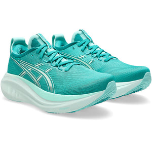 Asics Women's Gel-Nimbus 27 Running Shoes Wave Teal / Illuminate Mint - achilles heel