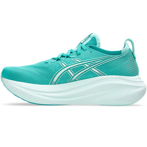 Asics Women's Gel-Nimbus 27 Running Shoes Wave Teal / Illuminate Mint - achilles heel