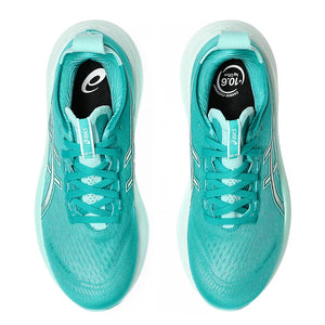 Asics Women's Gel-Nimbus 27 Running Shoes Wave Teal / Illuminate Mint - achilles heel