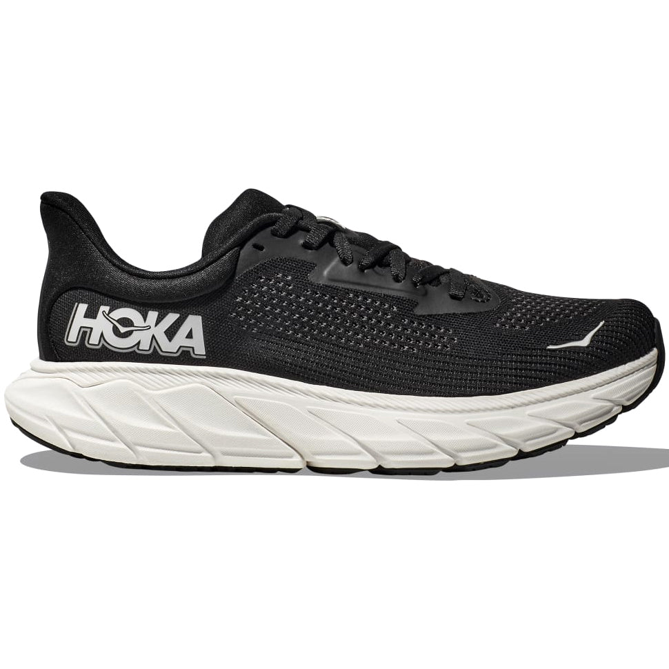Hoka Women's Arahi 7 Running Shoes Black / White - achilles heel