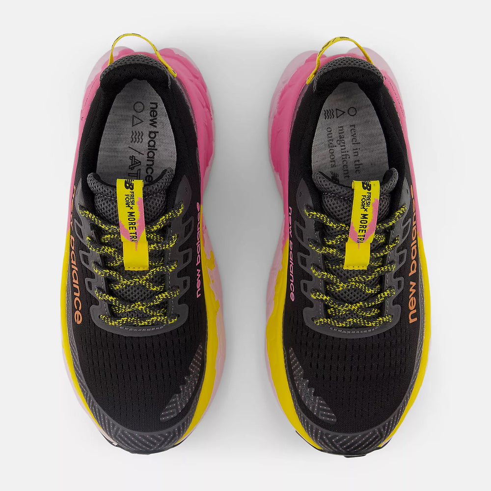 New Balance Women's X More Trail v3 Trail Running Shoes Black / Ginger Lemon / Real Pink - achilles heel