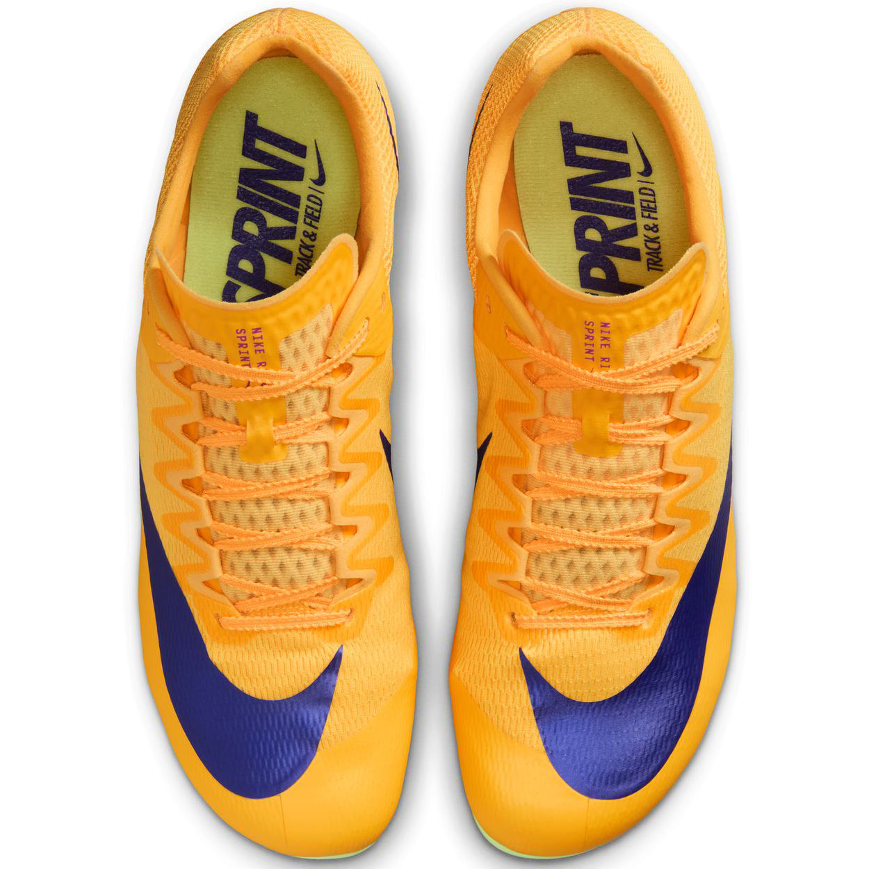 Zoom Rival Sprint Running Spikes Citron Pulse / Indigo Burst / Hyper Violet - Achilles Heel