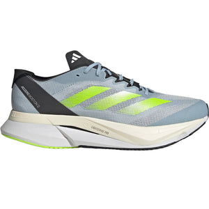 adidas Men's Adizero Boston 12 Running Shoes Wonder Blue / Lucid Lemon / Carbon - achilles heel