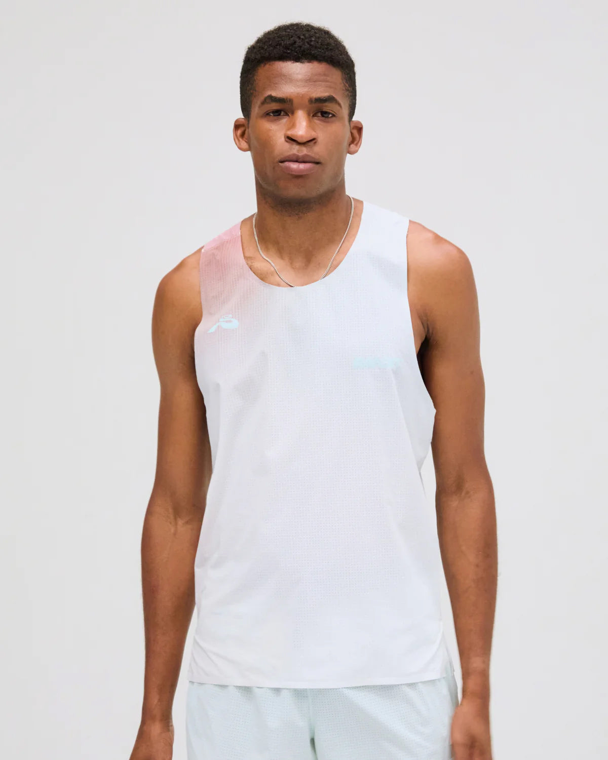 Men's Vento Performance Singlet Minty Blue Gradient - Achilles Heel