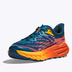 Hoka Women's Speedgoat 5 Wide Fit Trail Running Shoes Blue Coral / Camellia - achilles heel