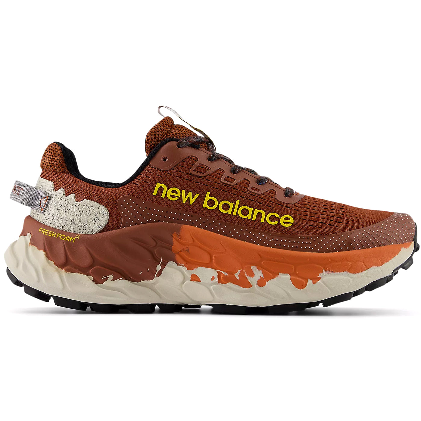 New Balance Men's X More Trail v3 Trail Running Shoes Relic Brown / Infield Clay / Ginger Lemon - Achilles Heel