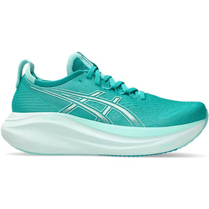 Asics Women's Gel-Nimbus 27 Running Shoes Wave Teal / Illuminate Mint - achilles heel