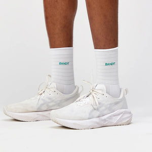 Bandit Grid Knit 2 Pack Socks White / Gulfstream - achilles heel