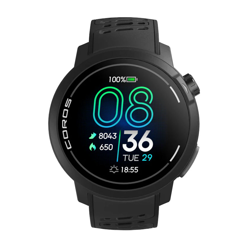 Pace Pro Silicone Strap GPS Sport Watch Black - Achilles Heel