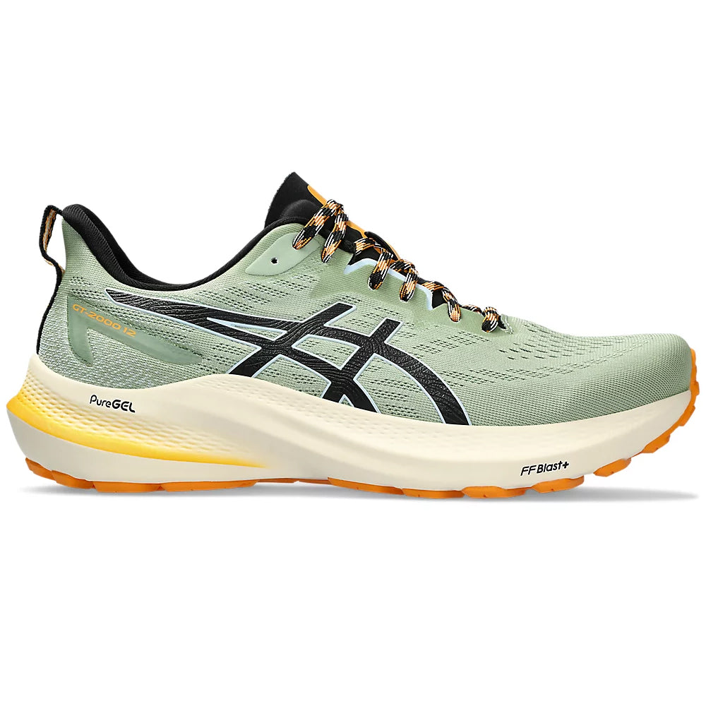 Asics Men's GT-2000 12 TR Running Shoes Nature Bathing / Fellow Yellow - achilles heel