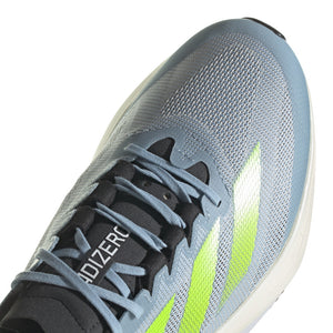 adidas Men's Adizero Boston 12 Running Shoes Wonder Blue / Lucid Lemon / Carbon - achilles heel