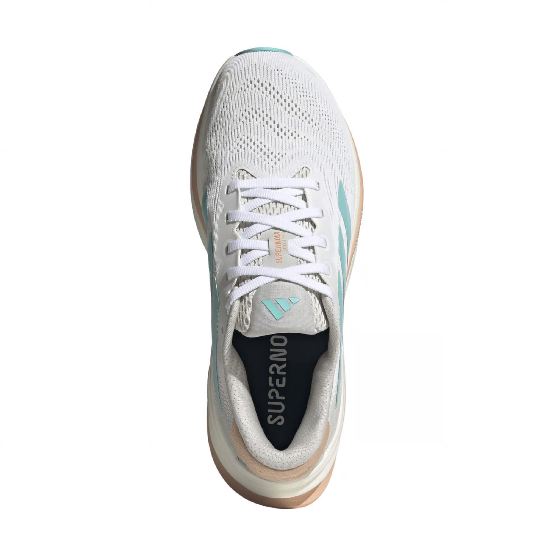 adidas Women's Supernova Solution 2 Running Shoes White / Aqua / Powder Coral - Achilles Heel