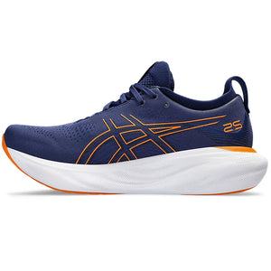 Asics Men's Gel-Nimbus 25 Running Shoes Deep Ocean / Bright Orange - achilles heel