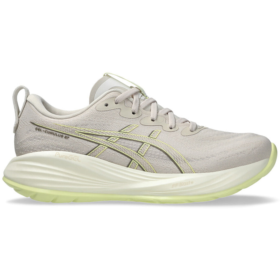 Women's Gel-Cumulus 27 Running Shoes Mineral Beige / Huddle Yellow - Achilles Heel