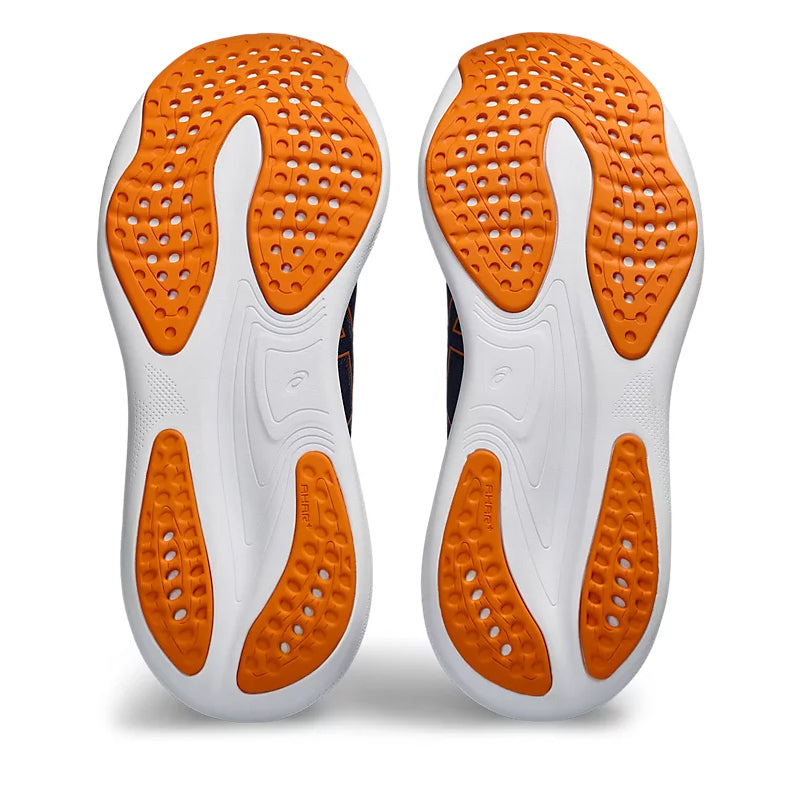 Asics Men's Gel-Nimbus 25 Running Shoes Deep Ocean / Bright Orange - achilles heel