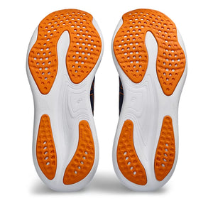 Asics Men's Gel-Nimbus 25 Running Shoes Deep Ocean / Bright Orange - achilles heel