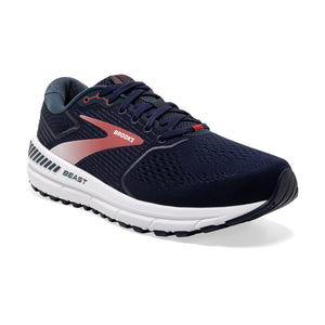 Brooks Men's Beast 20 Running Shoes Peacoat / Midnight / Red - achilles heel