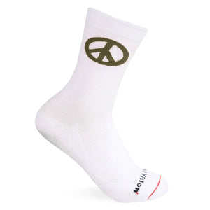 District Vision Cordura Crew Socks White - achilles heel