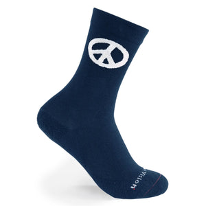 District Vision Cordura Crew Socks Navy - achilles heel