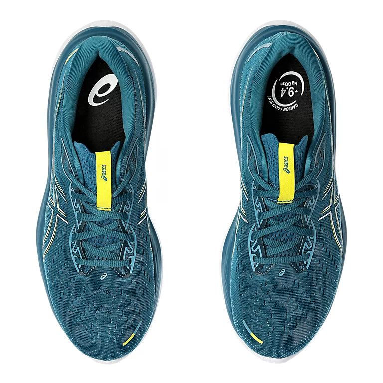 Asics Men's Gel-Cumulus 26 Running Shoes Evening Teal / Bright Yellow - achilles heel