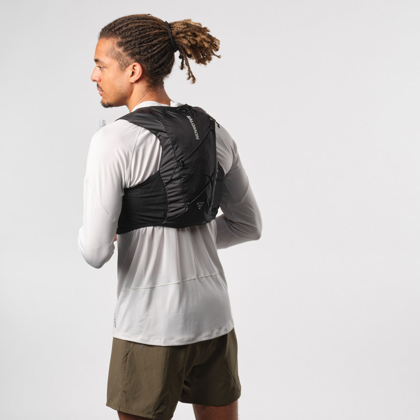Salomon Active Skin 4 Set Running Vest Black / Metal - Achilles Heel