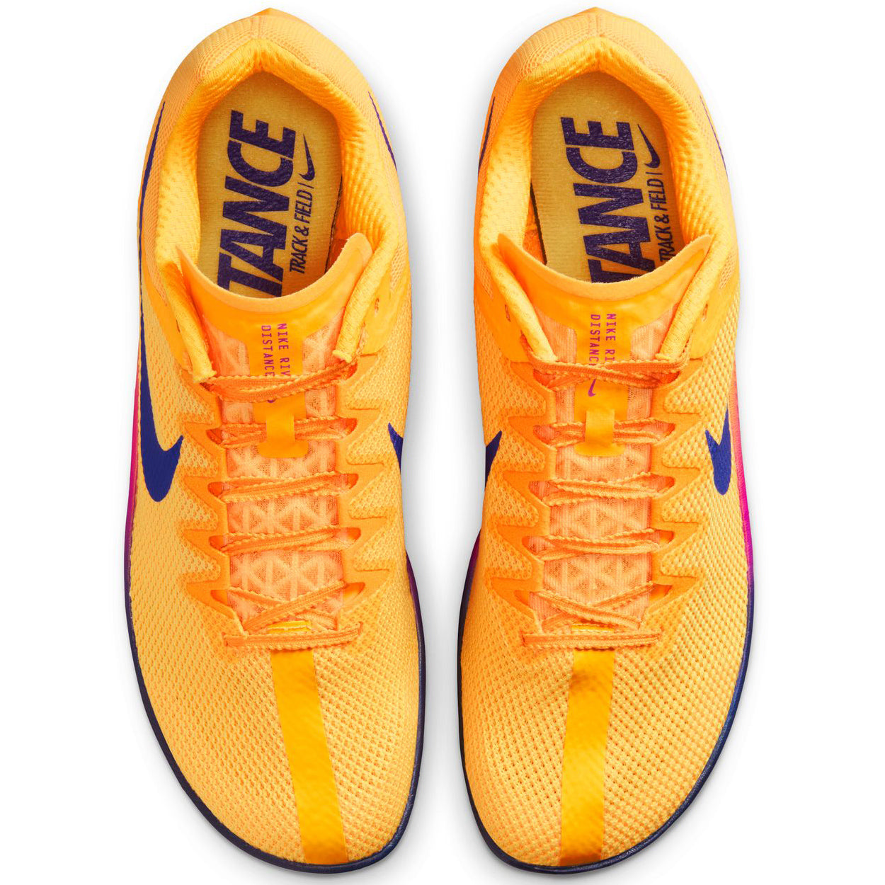 Zoom Rival Distance Running Spikes Citron Pulse / Indigo Burst / Hyper Violet - Achilles Heel