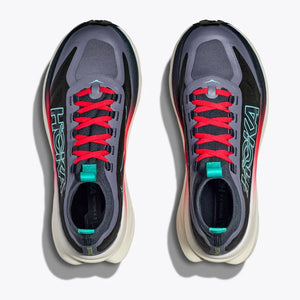 Hoka Men's Tecton X 3 Trail Running Shoes Stormy Skies / Cerise - achilles heel