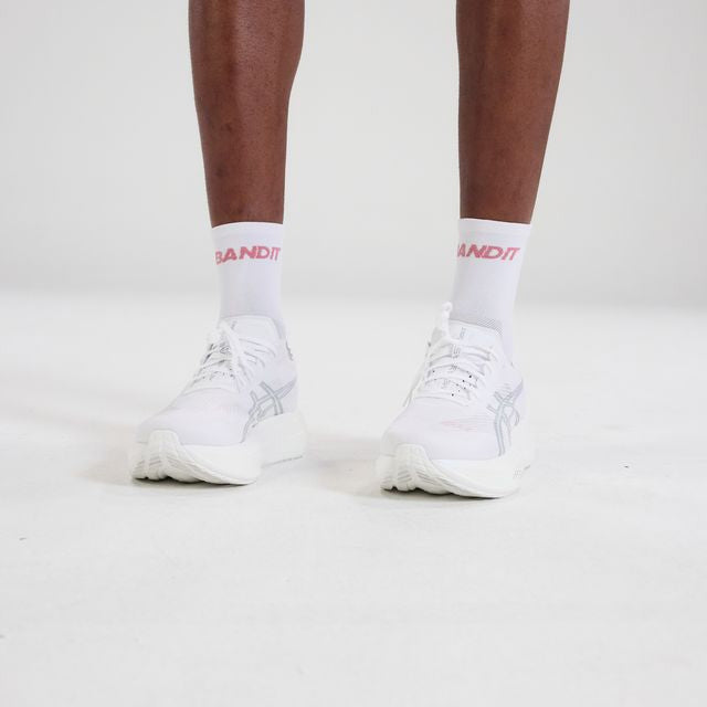 Lite Run 2 Pack Socks White / Mauve - Achilles Heel
