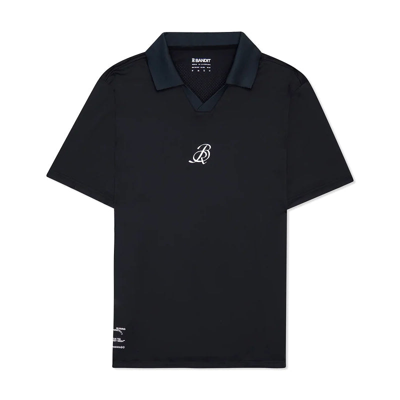 Bandit Men's NanoMesh Collared Performance Tee Black - achilles heel