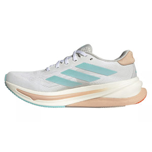 adidas Women's Supernova Solution 2 Running Shoes White / Aqua / Powder Coral - achilles heel